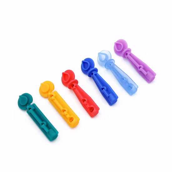 안전 캡과 Tri가 포함된 일회용 Sterilie Twist Blood Lancet