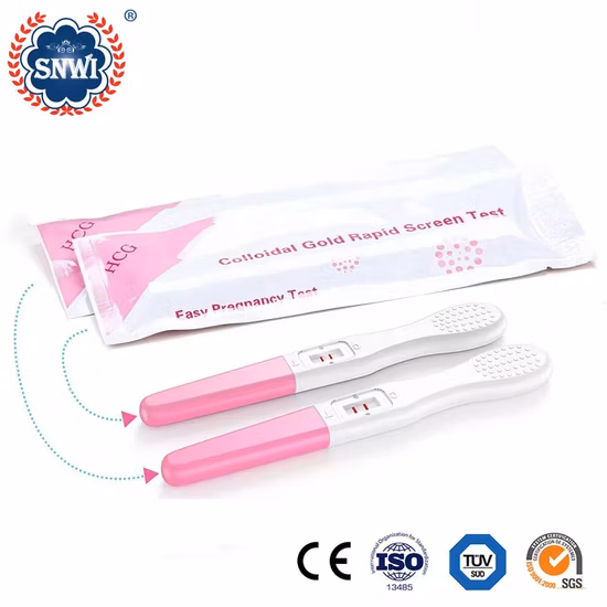 CE 및 FDA를 통한 좋은 가격의 소변 HCG 임신 스트립 카세트 중류 테스트